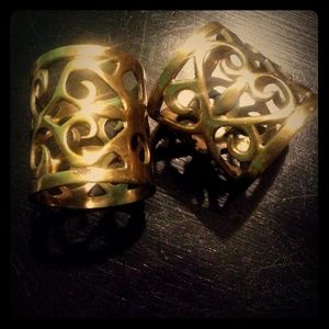 2-Vintage Napkin Bardwil Linens Gold Tone Napkin